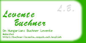levente buchner business card